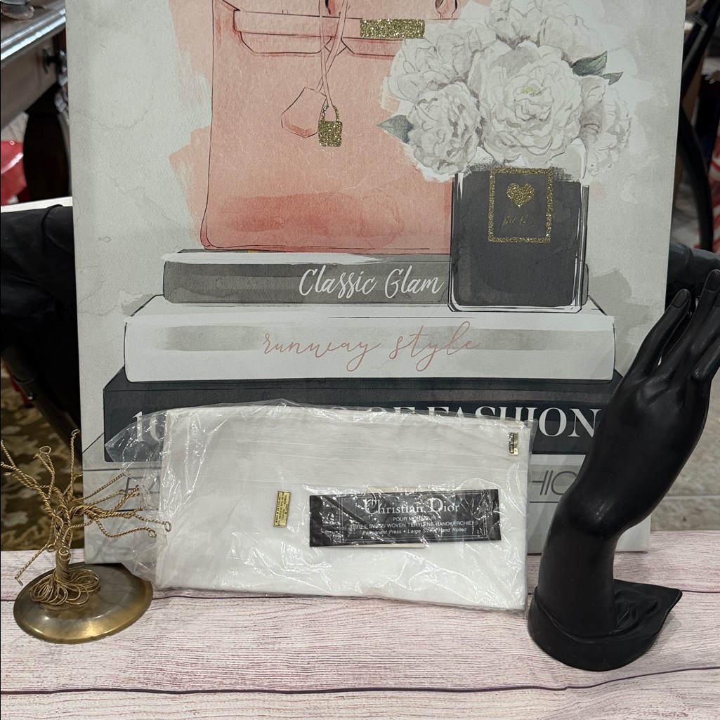 Christian Dior White Handkerchiefs Set